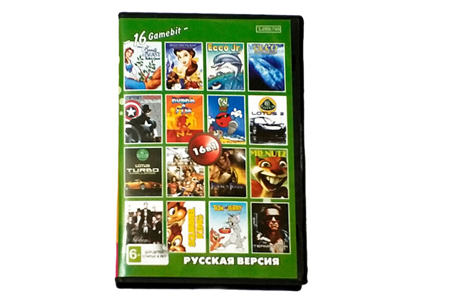 Картридж 16bit 16в1 AA-16001 ADDAMS FAMILY/ BEAUTY & BEAST 12/ ECCO 12+. 128MB