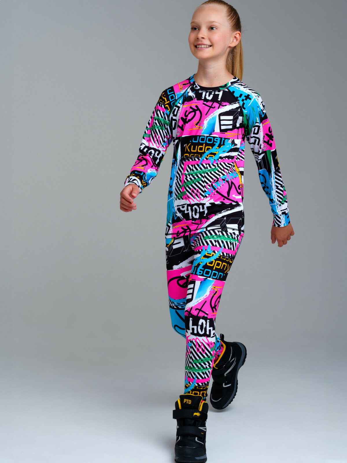 Комплект термобелья playToday размер 158 черный