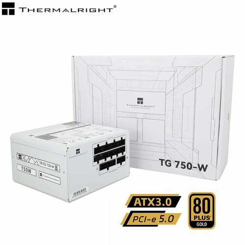 Блок питания Thermalright TR-TG750W 750ВТ белый, ATX 3.0, 80+ GOLD, PCI-e 5.0, 12Vhpwr