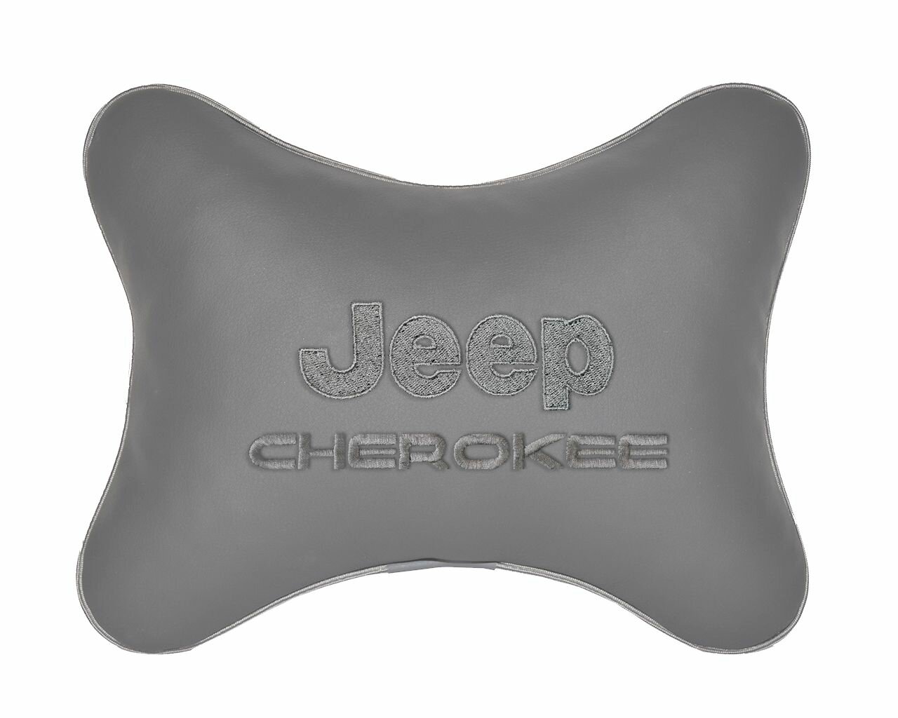 Подушка автомобильная на подголовник серая экокожа JEEP Cherokee