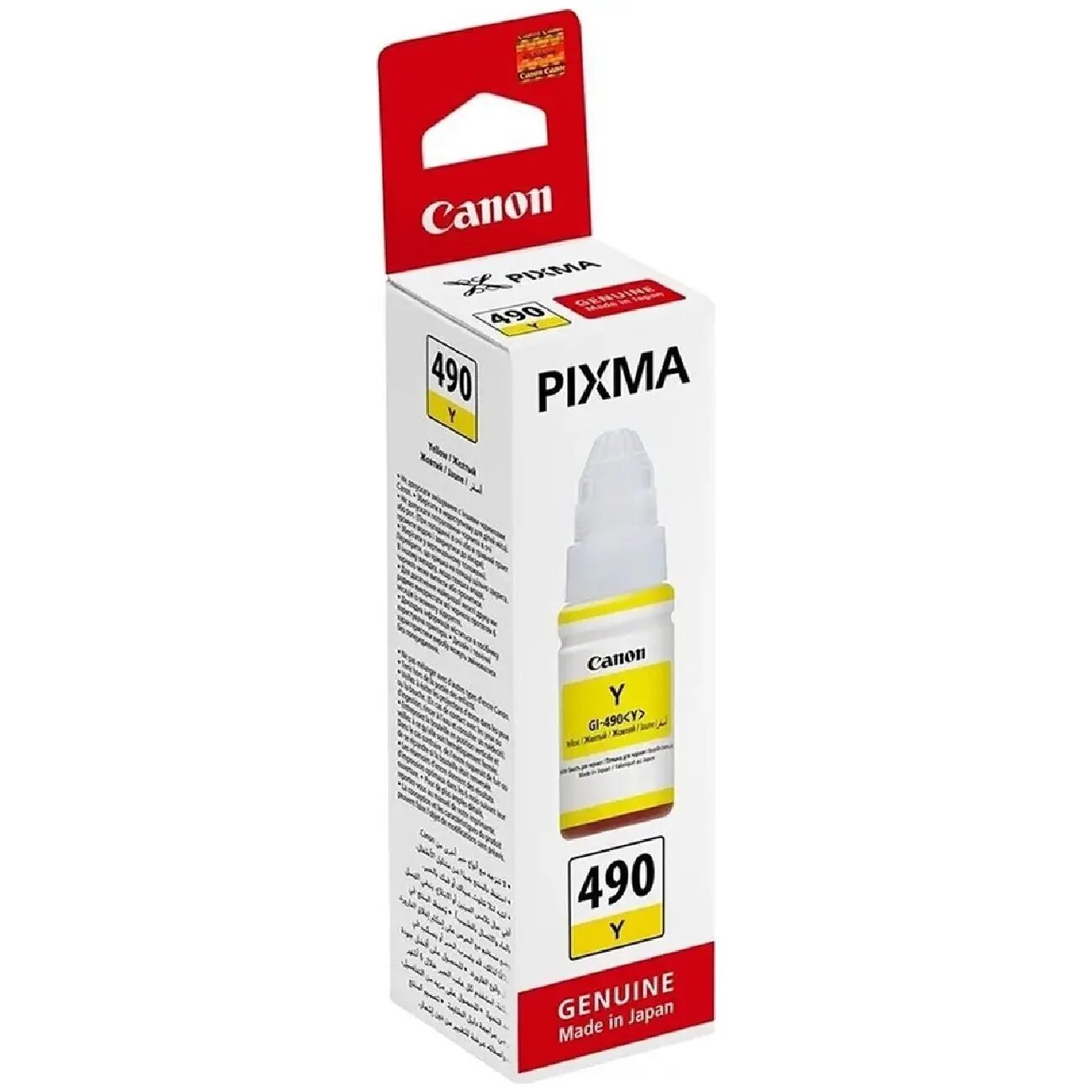 Чернила Canon GI-490 Y, оригинальный, Япония, струйная, 70 мл, 1 г