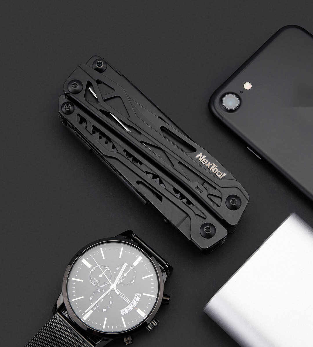 Мультитул Xiaomi NexTool NE0123 нержавеющая сталь многофункциональный 10 в 1 черный