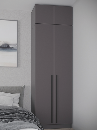 Изображение товара Шкаф для одежды HomeGrad Boston, с антресолью, 80х260 см, графит