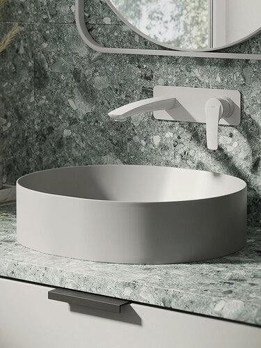 Изображение товара Встраиваемый смеситель для раковины и умывальника IDDIS Рэй (Ray) RAYWT00i65 белый матовый