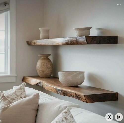 Изображение товара Полка Roark лофт слэб из массива липы с живым краем, 1000х250х40