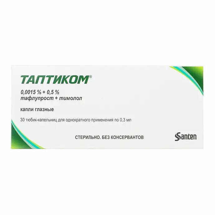 Таптиком капли глазные 0001505 03 мл тюбкап 30 шт