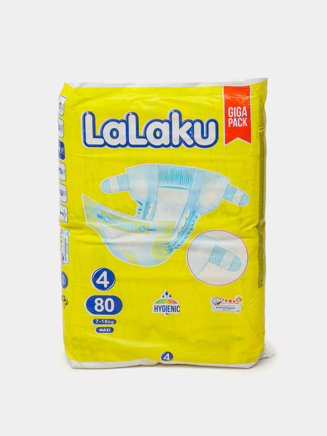 Подгузники Lalaku с липучкой , 4 - размер , 76- штук, 7-18 кг
