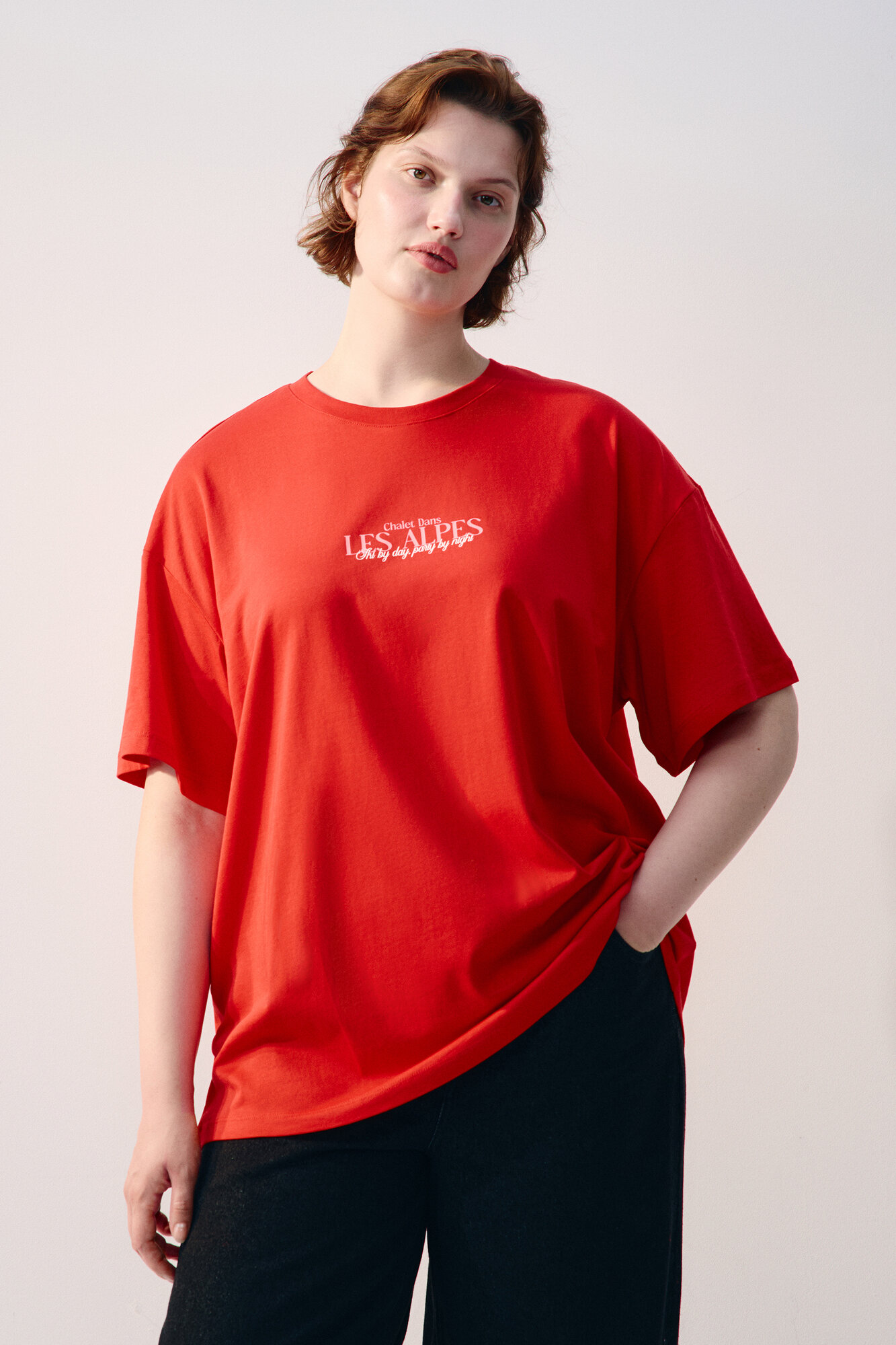 Футболка Befree Plus Size, размер XXL, красный — фото 1