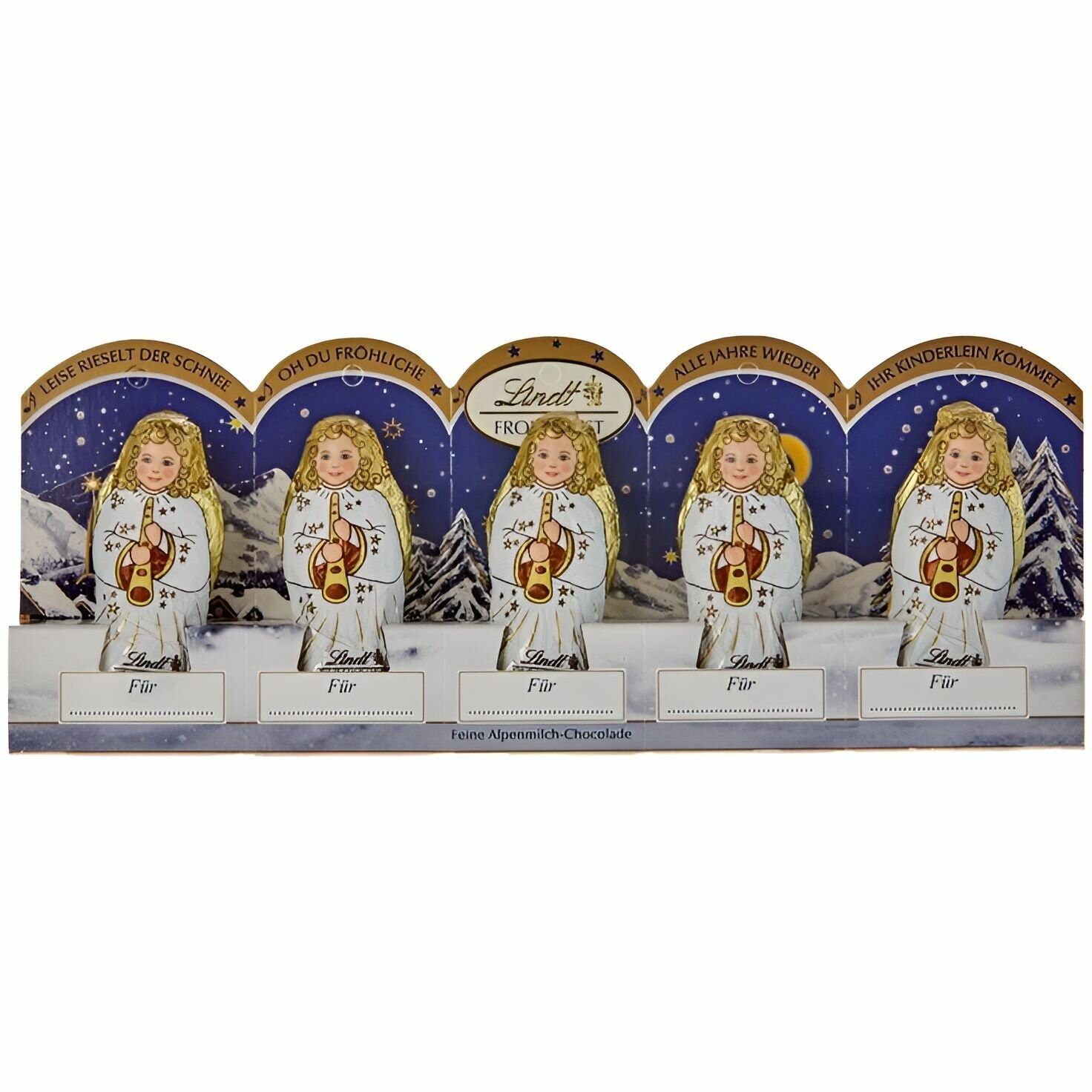 LIndt angel мини ангелочки из молочного шоколада 5х10 гр (из Финляндии)