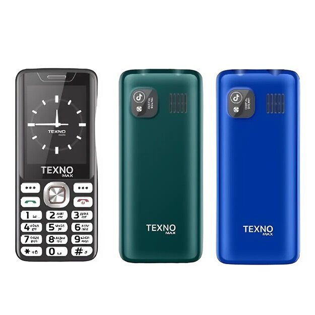 Телефон Texnomax "Max 028", поддержка двух SIM, большой экран, синий — фото 1