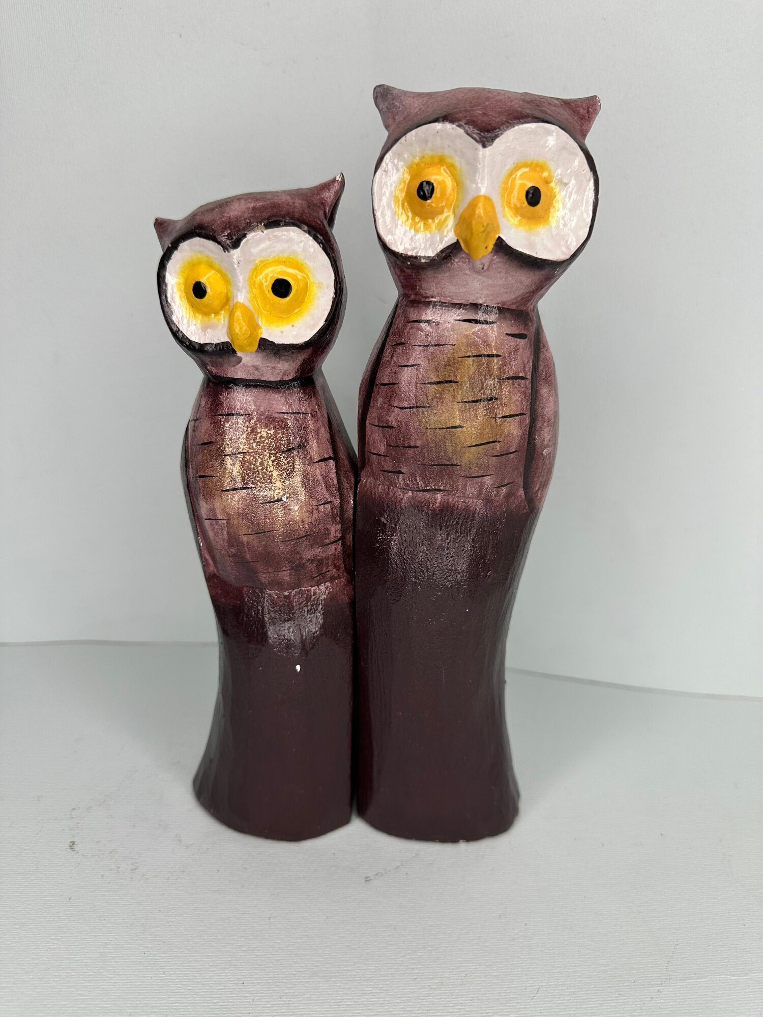 Статуэтка Сова, набор из 2-х статуэток, материал дерево, Индонезия — фото 1