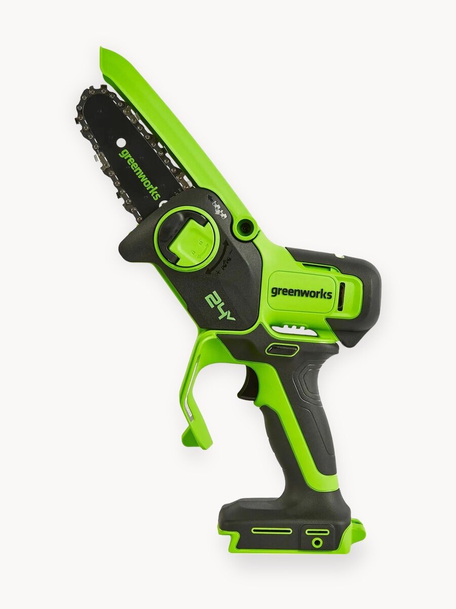 Цепная мини пила аккумуляторная Greenworks 24V, 10см, без АКБ и ЗУ