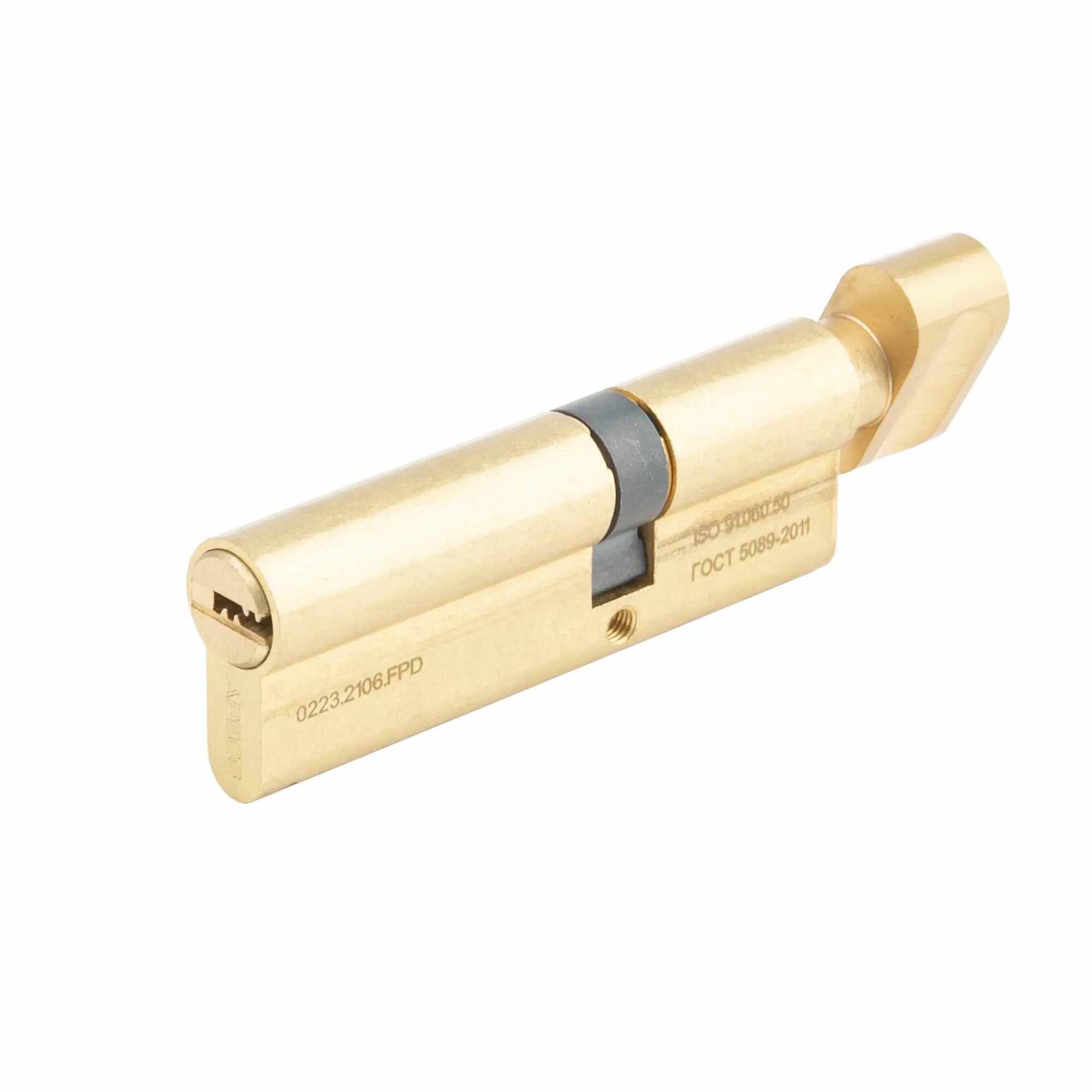 Цилиндр Apecs Pro 55х35 мм ключ/вертушка цвет золото
