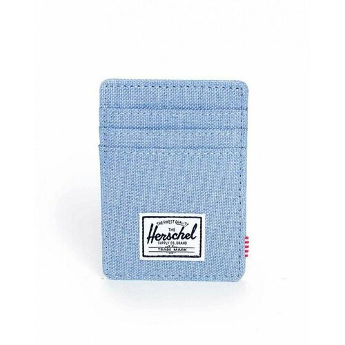 Кейс для кредиток на клипе Herschel Raven (10048) Chambray Crosshatch