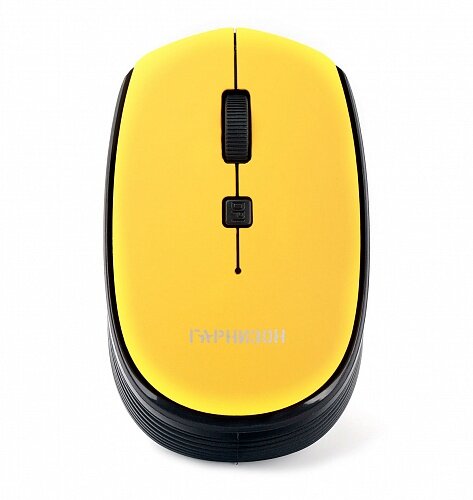 Мышь беспроводная Гарнизон GMW-550-1, жёлтый, 1600 DPI, 3 кн.+ колесо-кнопка