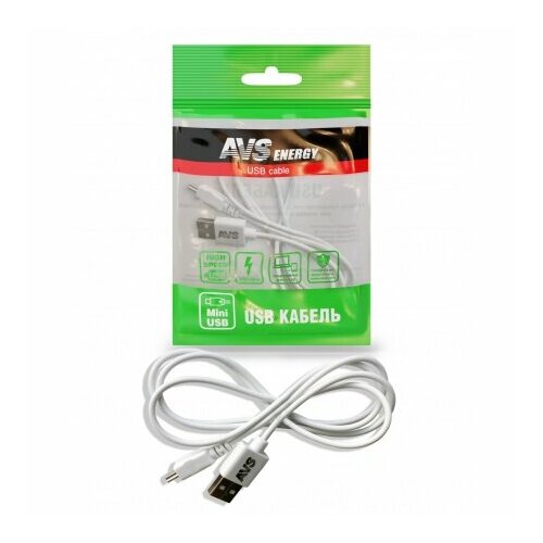 Зарядный кабель miniUSB (1м) MN-313 AVS A78042S кабель mini usb 1м mn 313 avs a78042s 1шт