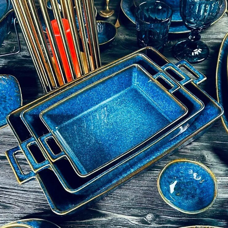 Прямоугольное блюдо AQUAMARINE 30,5см для запекания 133-313 118-133-313