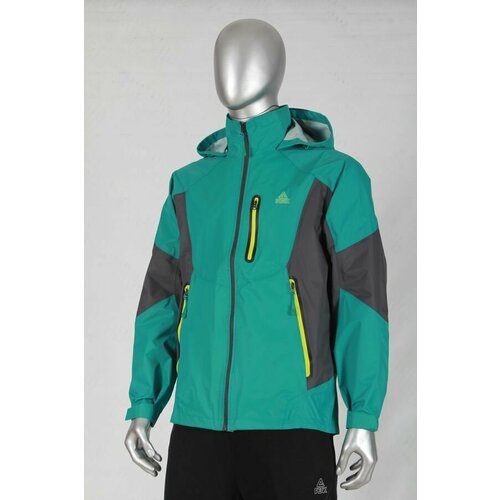 Куртка спортивная PEAK, размер 3XL, серый, зеленый ветровка peak размер xl черный белый