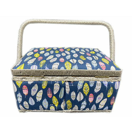 Шкатулка для рукоделия Пёрышко NWB-F-B-241713 24х13х18 см 2 отделения 2830₽