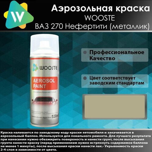 Автомобильная аэрозольная краска WOOSTE 270 Нефертити