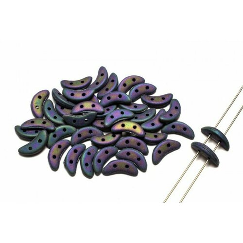 Бусины Crescent beads 10х3мм, цвет 0310-21195JT Matte Iris Purple, 708-016, 5г (около 40 шт) серьги aqua purple beads 1 шт