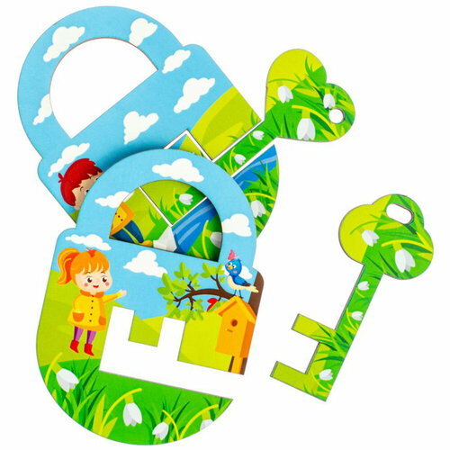 WoodLand Toys Обучающая игра «Замочки и ключики» 156105 woodland toys обучающая игра замочки и ключики 156105