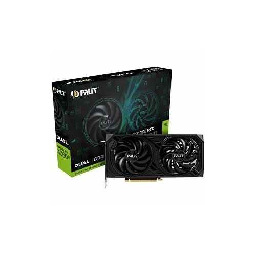 Видеокарта Palit GeForce RTX 4060 Ti DUAL 8GB NE6406T019P1-1060D 5851900₽