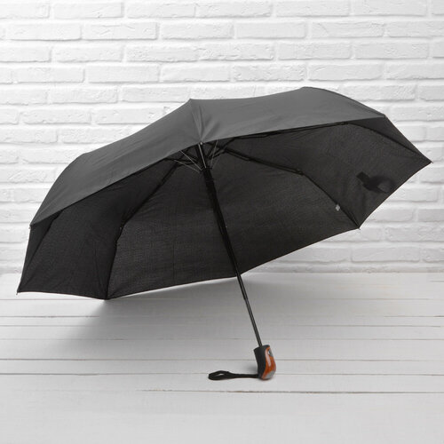 Зонт полуавтомат, купол 100 см, для мужчин, черный