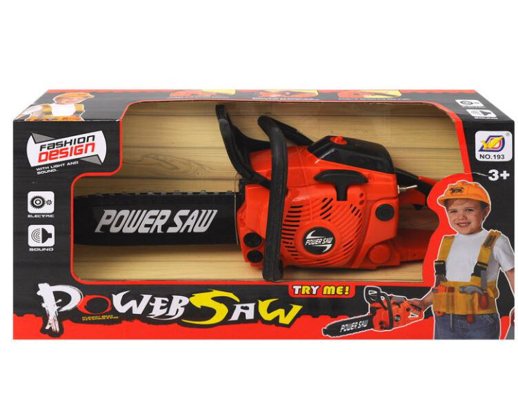 Пила POWER SAW на батарейках (звук, движение) в коробке