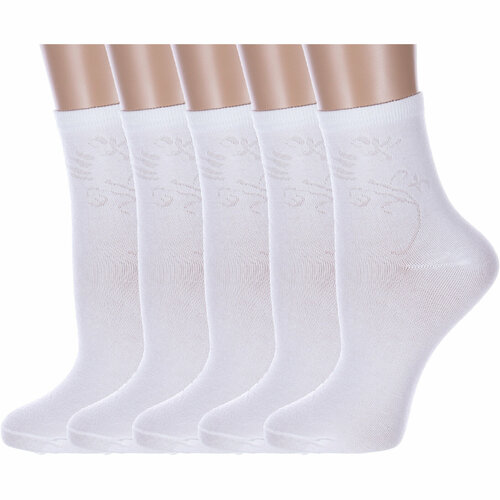 фото Носки hobby line, 5 пар, размер 36-40, белый