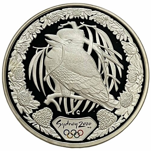 Австралия 5 долларов 2000 г. (XXVII летние Олимпийские игры, Сидней 2000 - Кукабара) (Proof) клуб нумизмат монета 5 долларов австралии 2000 года серебро олимпиада 2000