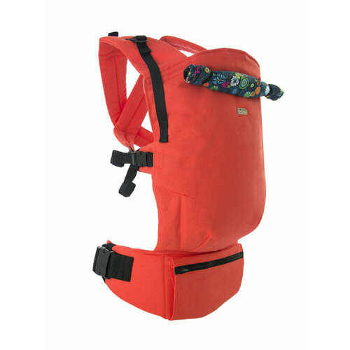 Амама Эрго-рюкзак классический х-класнер V2, хлопок, лён, цвет: коралловый