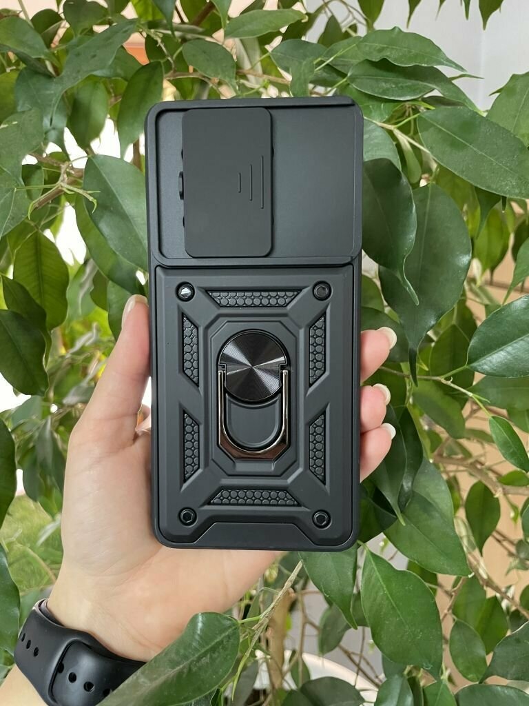 Чехол противоударный для Infinix Note 30 Vip / Инфиникс Ноте 30 Вип с защитой камеры armors (Черный) — фото 1