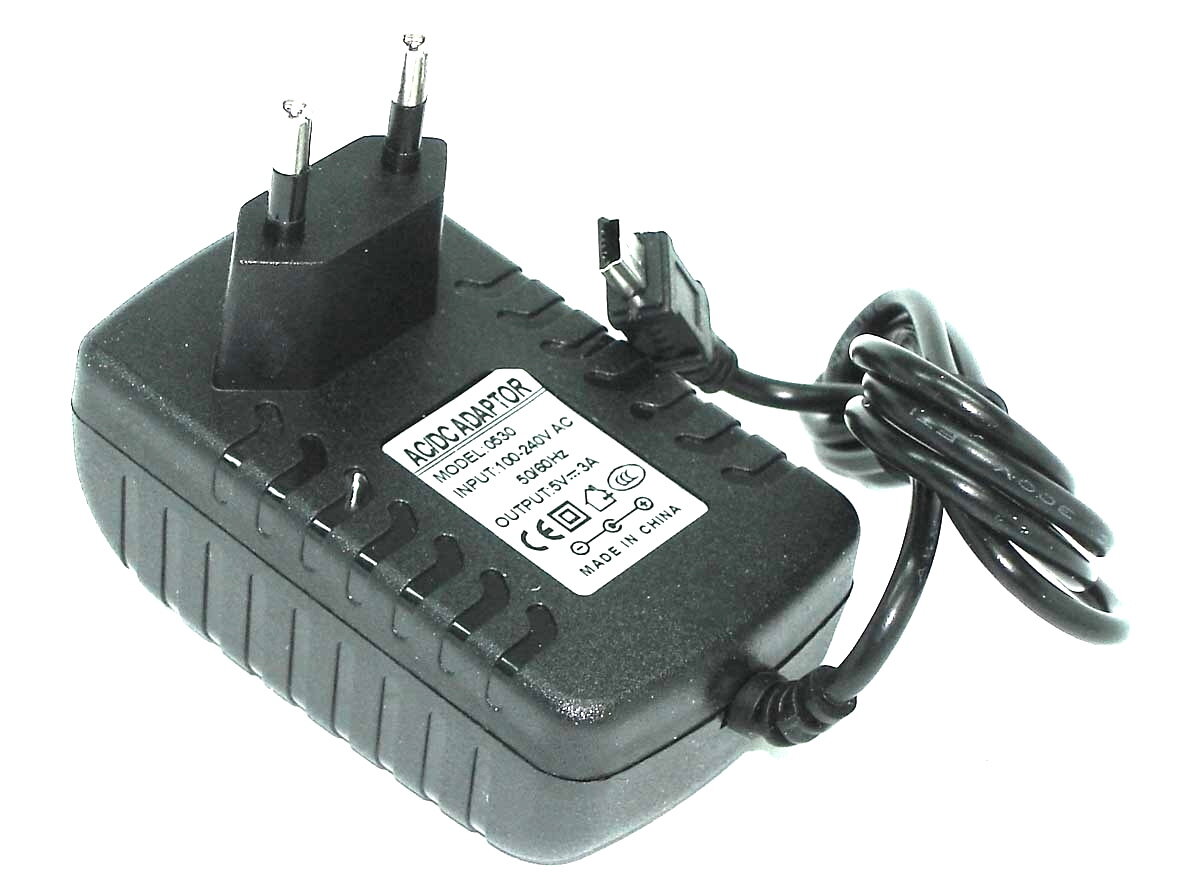 Блок питания AC mini-USB, 5V, 3A (15W)