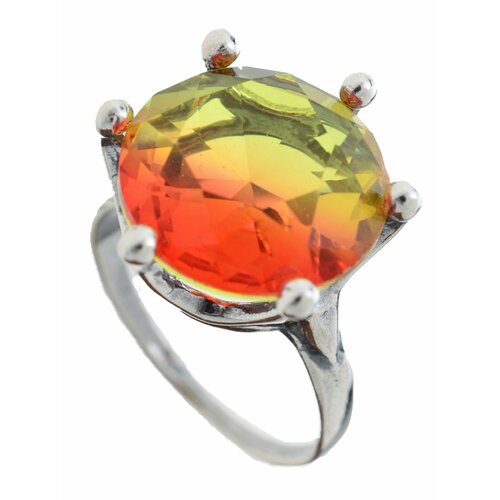 фото Кольцо фабрика украшений винтаж дуо, фианит, размер 20