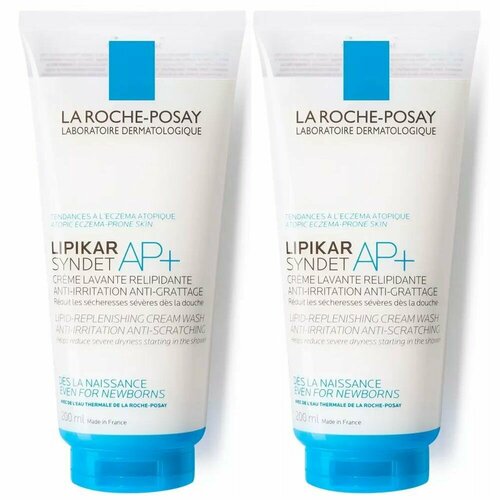 La Roche-Posay Набор Lipikar: Липикар Очищающий гель-крем Синдэт АП+ 200 мл х 2 шт