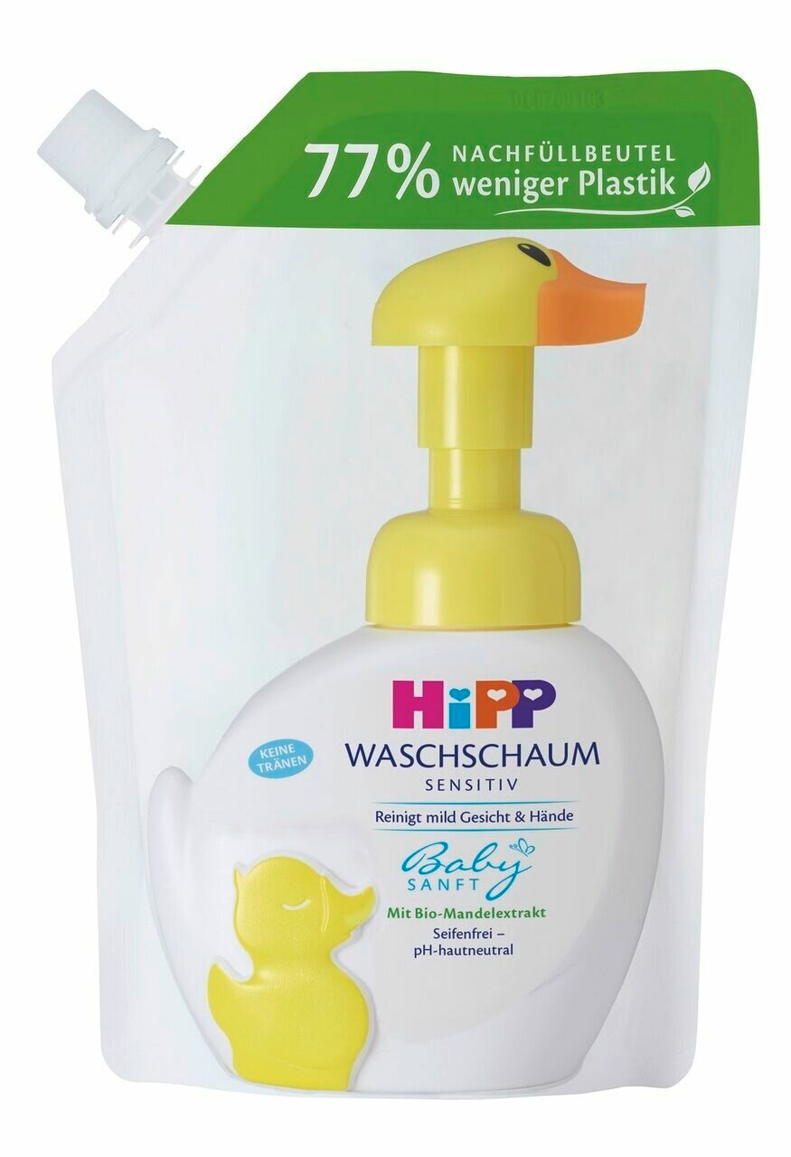 Пенка детская Hipp Babysanft "Уточка" моющая для лица и рук, для чувствительной кожи, сменный блок, 250мл - фото №10