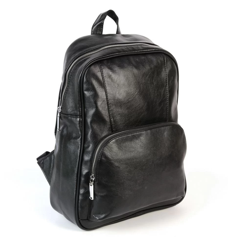 Мужской дорожный рюкзак из эко кожи 6601 Блек