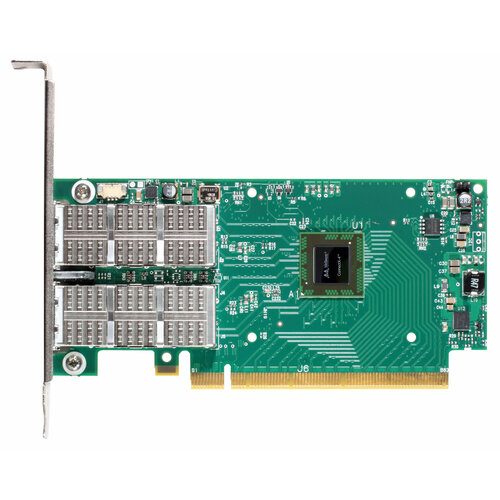 Сетевая карта Mellanox MCX354A-QCBT ConnectX-3 VPI adapter card, dual-port QSFP, QDR IB (40Gb/s) and 10GbE, PCIe3.0 сетевая карта mellanox mcx631432an adab