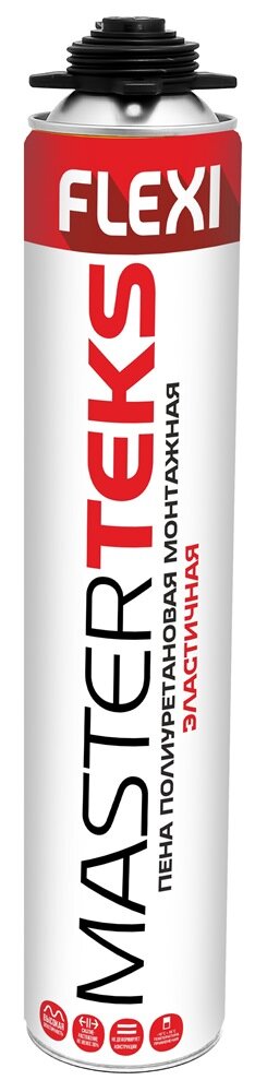 фото Пена полиуретановая masterteks flexi про эластичная 770мл всесезонная