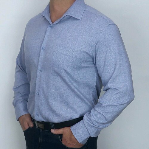 Рубашка , размер 3XL, голубой