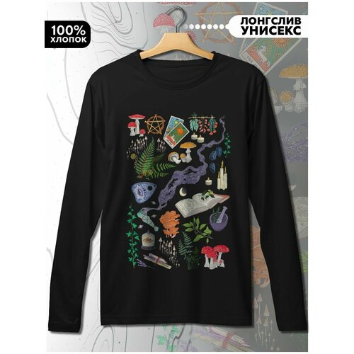 фото Лонгслив hypnotica, размер l, черный