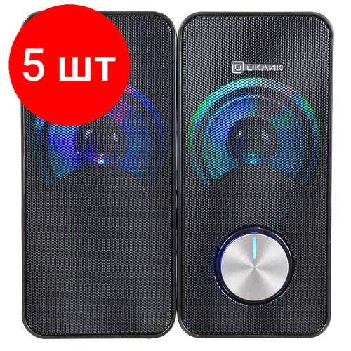 Комплект 5 штук Колонки Oklick OK-122 20 черный 4Вт 1458492 1231400₽