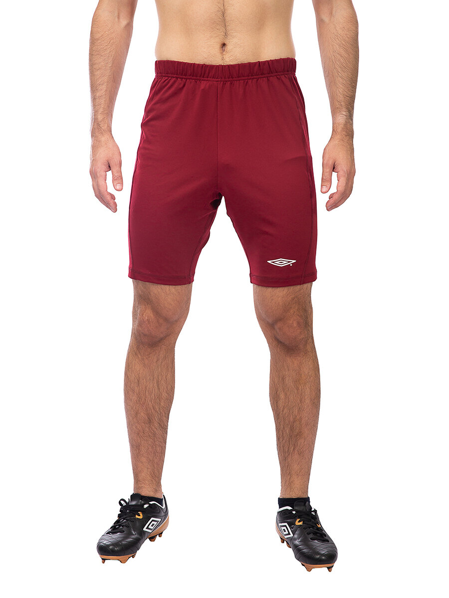 Термошорты Umbro, размер XXL, бордовый, белый