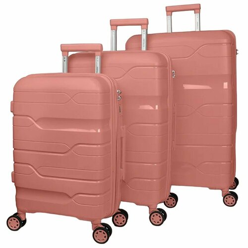 Комплект чемоданов Impreza Happy, 3 шт., 100 л, размер S/M/L, бежевый