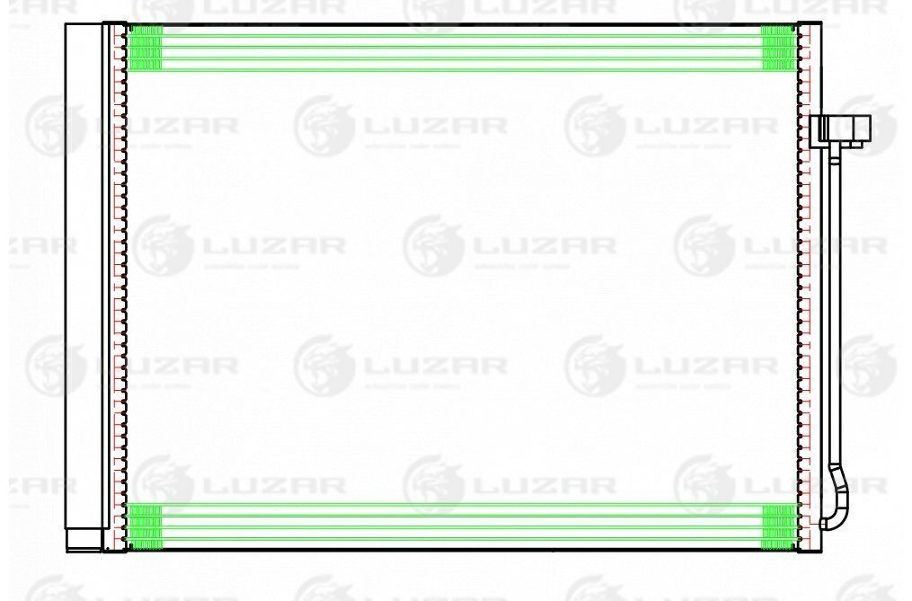 Радиатор кондиц. для а/м bmw x5 (e70) (06-)/x6 (e71) (07-) luzar lrac 26193