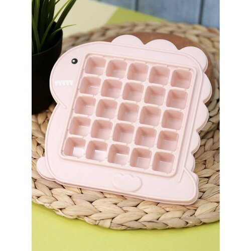 Форма для льда пластиковая лоток для заморозки Dino pink 205₽