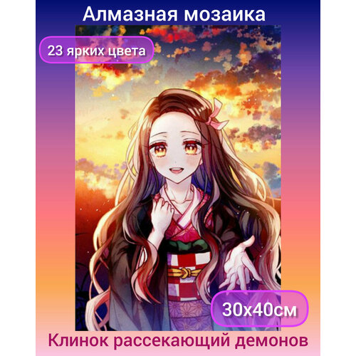 Алмазная мозаика 30х40см Незуко Камадо 1060₽