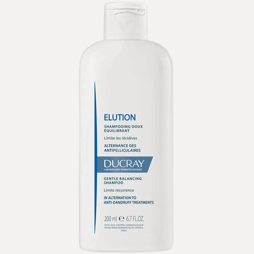 Изображение товара Шампунь Ducray "Elution", мягкий, балансирующий, для всех типов волос, 200мл