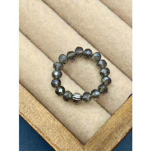 фото Кольцо el tro, стекло, серый